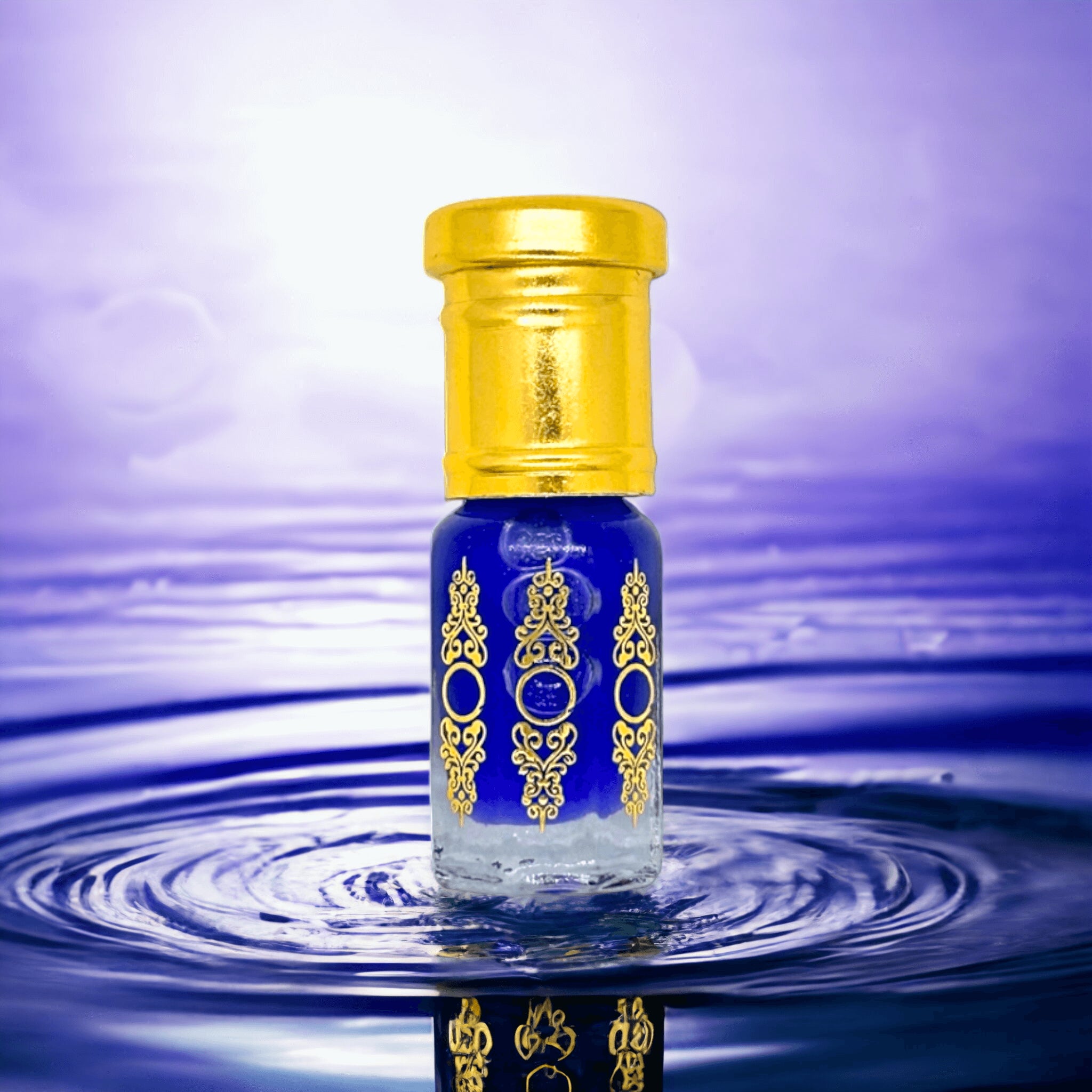 3ml, 6ml, and 12ml bottles of Ibn Al Jebouri Sea Musk Al Tahara body musk perfume oil, alcohol-free, in elegant packaging.
